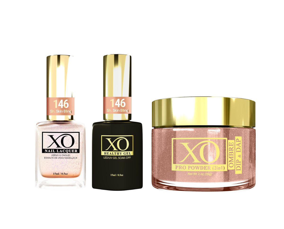 XO 4in1 (Acrylic & Dip, Gel & Lacquer) - Sh. Skin Bling - 146-XO- Nail Supply American Gel Polish - Phuong Ni