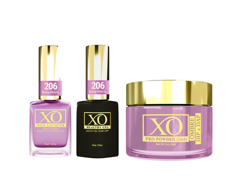 XO 4in1 (Acrylic & Dip, Gel & Lacquer) - Spicy Girls LV - 206-XO- Nail Supply American Gel Polish - Phuong Ni