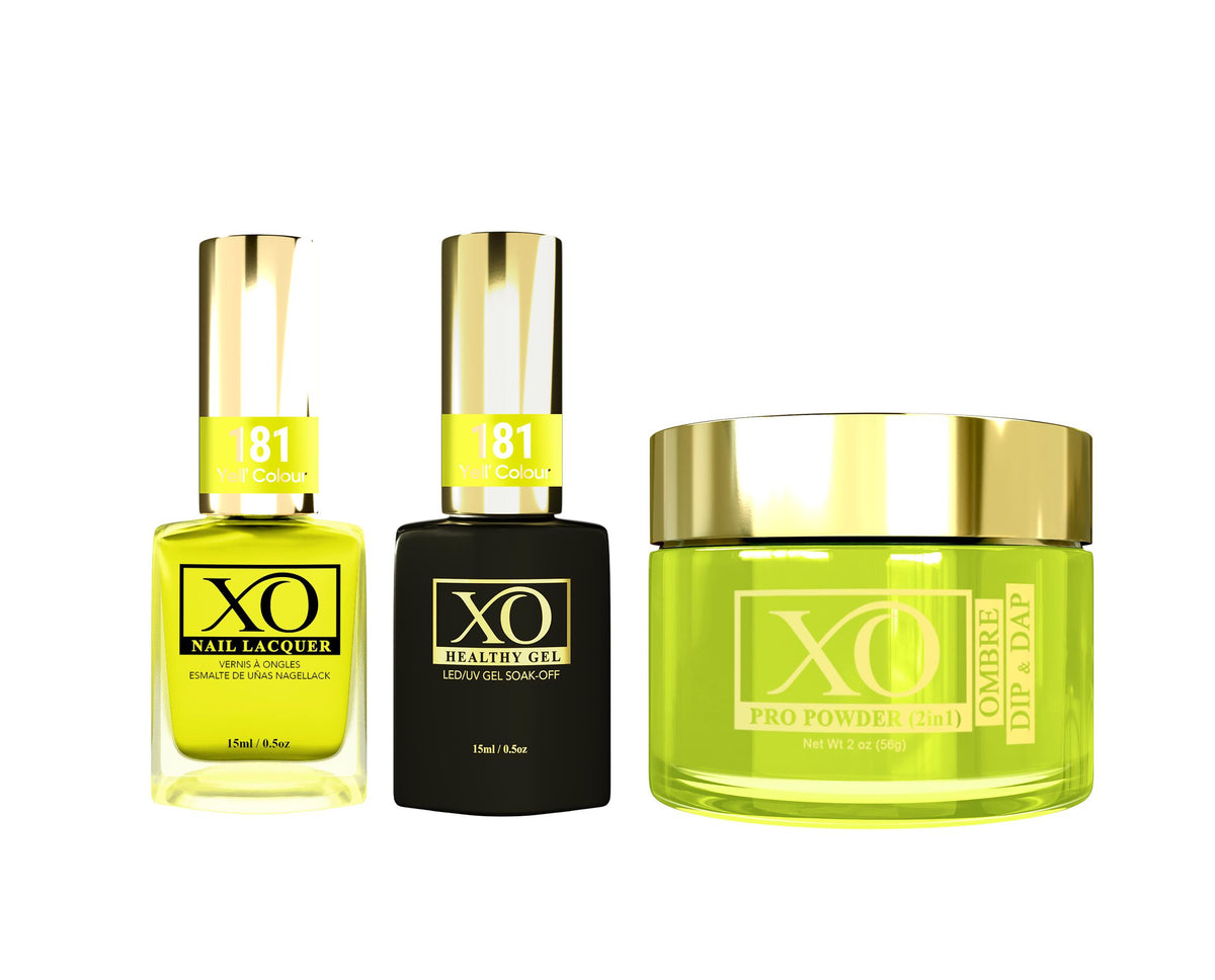 XO 4in1 (Acrylic & Dip, Gel & Lacquer) - Yell' Colour - 181-XO- Nail Supply American Gel Polish - Phuong Ni