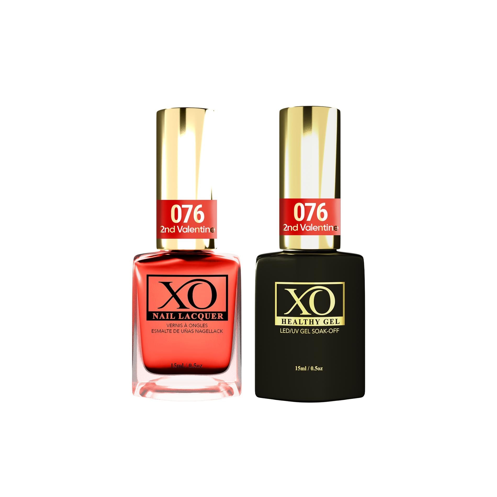 XO Gel Duo (Gel & Lacquer) - 2nd Valentine - 076-XO- Nail Supply American Gel Polish - Phuong Ni