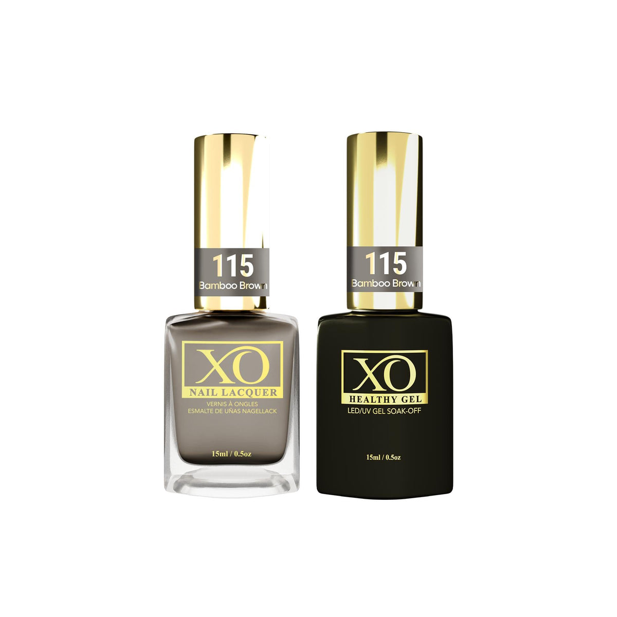 XO Gel Duo (Gel & Lacquer) - Bamboo Brown - 115-XO- Nail Supply American Gel Polish - Phuong Ni