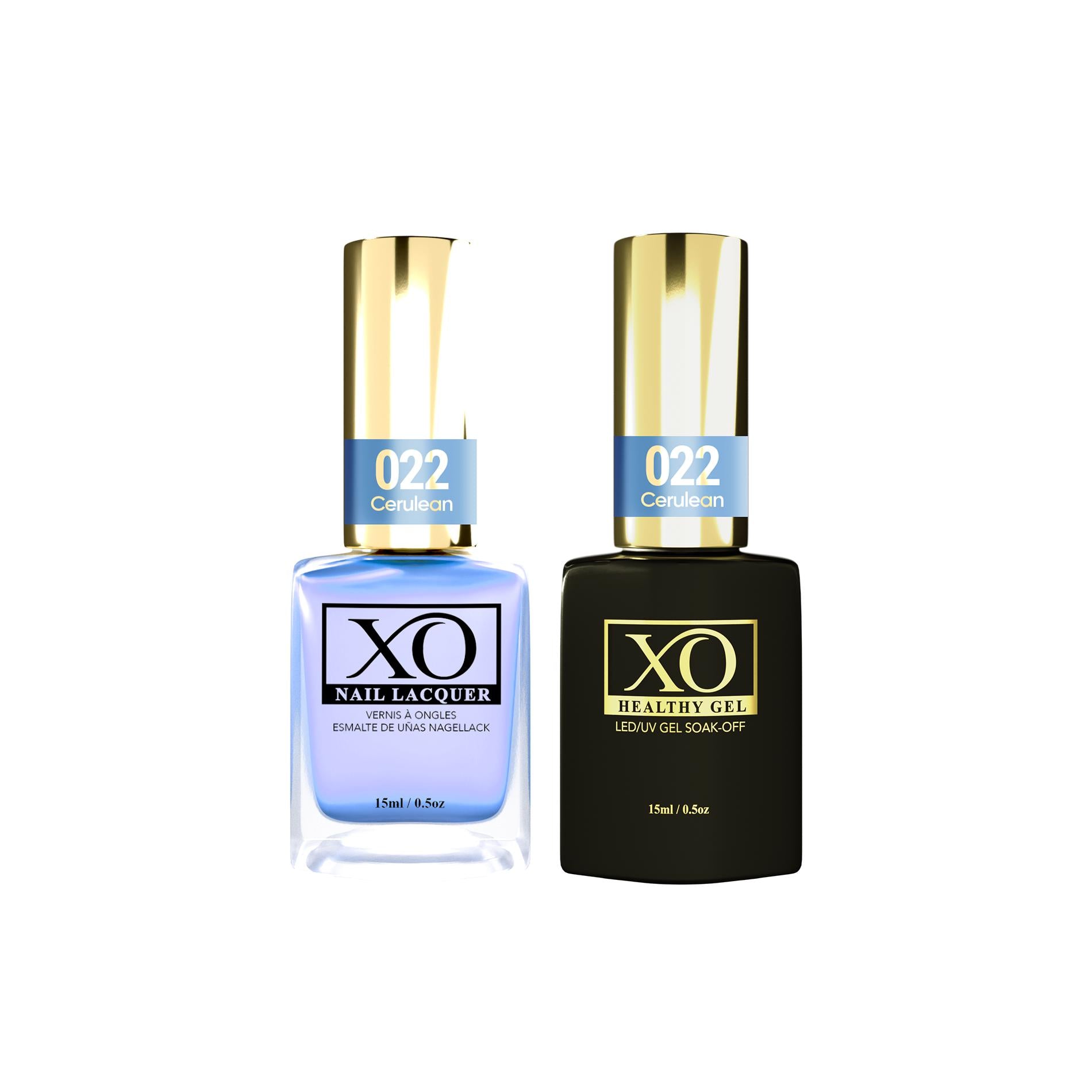 XO Gel Duo (Gel & Lacquer) - Cerulean - 022-XO- Nail Supply American Gel Polish - Phuong Ni