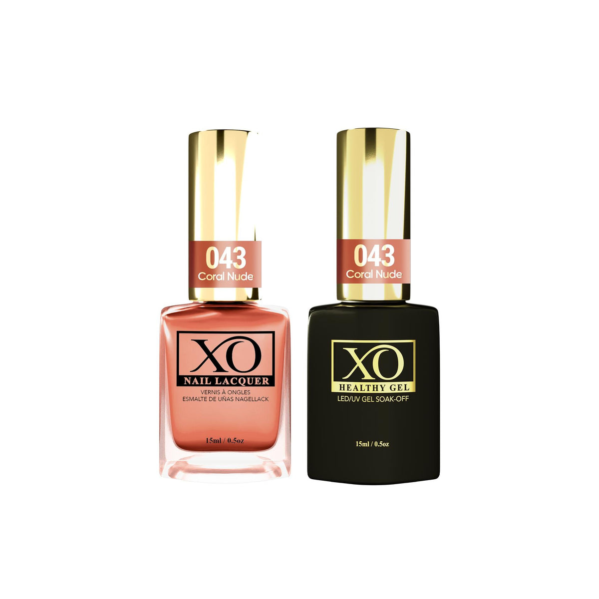 XO Gel Duo (Gel & Lacquer) - Coral Nude - 043-XO- Nail Supply American Gel Polish - Phuong Ni