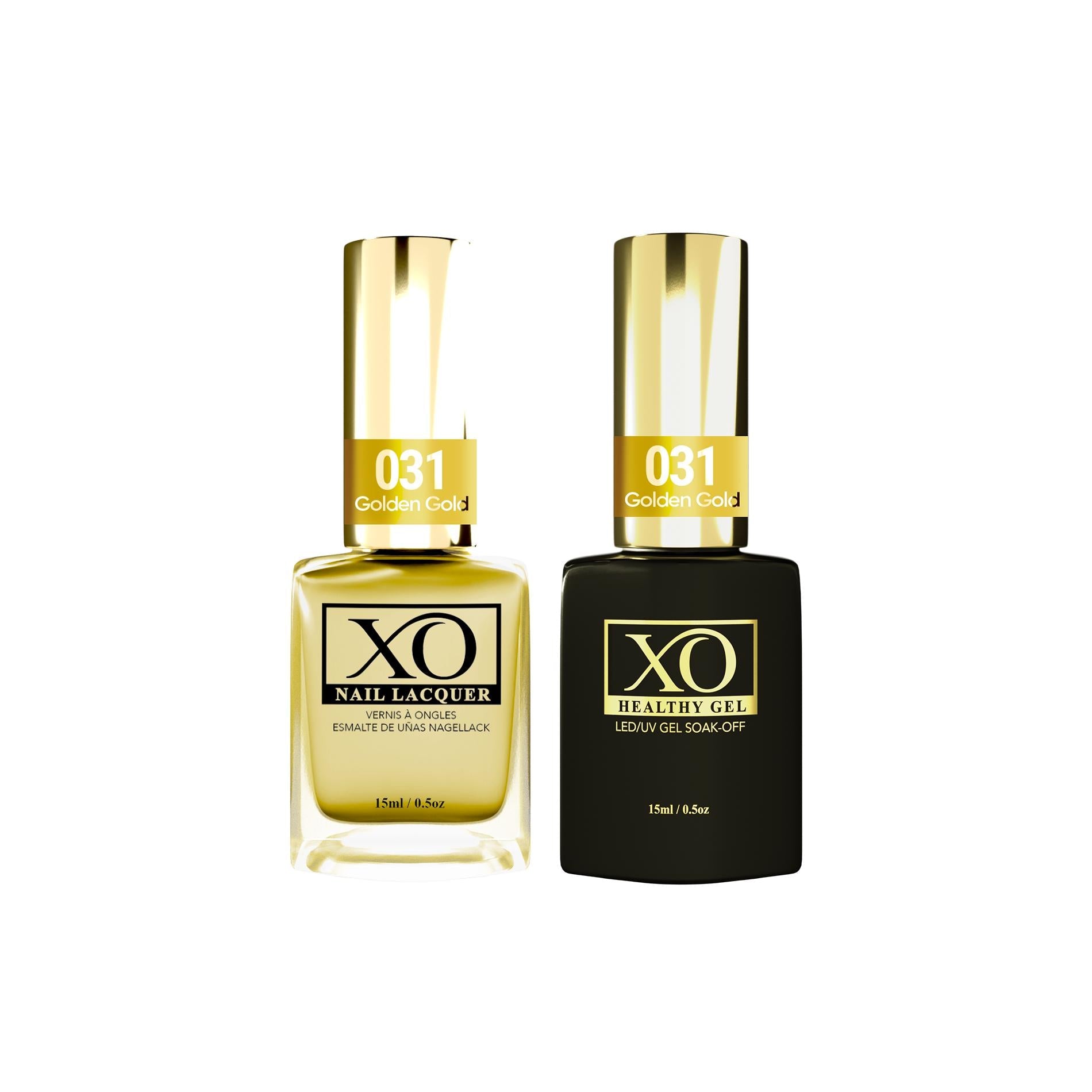 XO Gel Duo (Gel & Lacquer) - Golden Gold - 031-XO- Nail Supply American Gel Polish - Phuong Ni