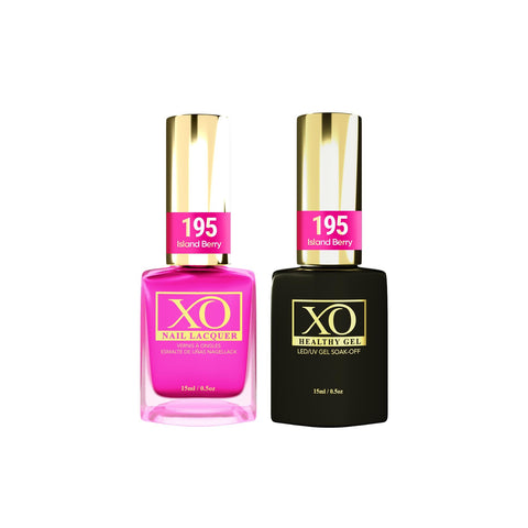 XO Gel Duo (Gel & Lacquer) - Island Berry - 195-XO- Nail Supply American Gel Polish - Phuong Ni