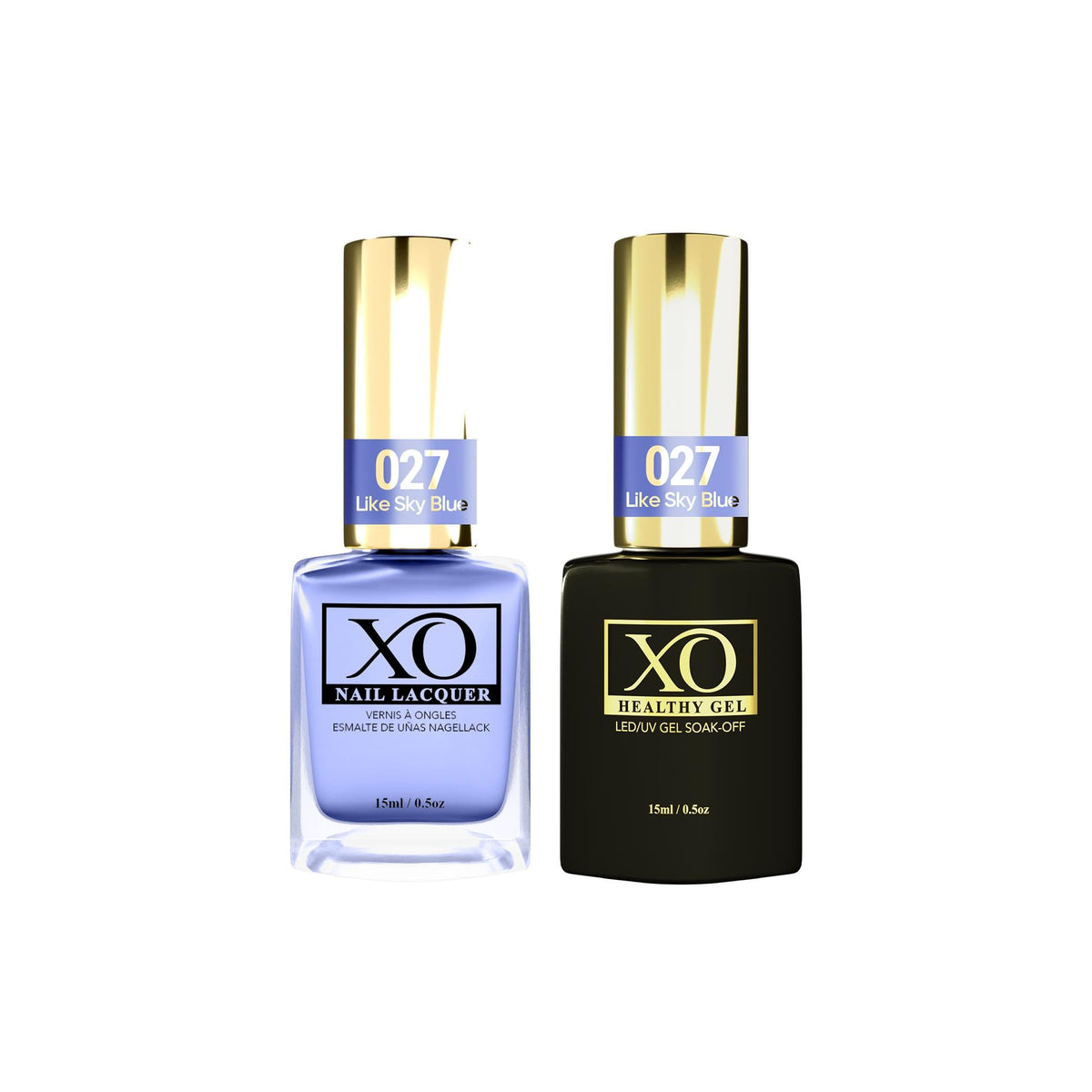 XO Gel Duo (Gel & Lacquer) - Like Sky Blue - 027-XO- Nail Supply American Gel Polish - Phuong Ni
