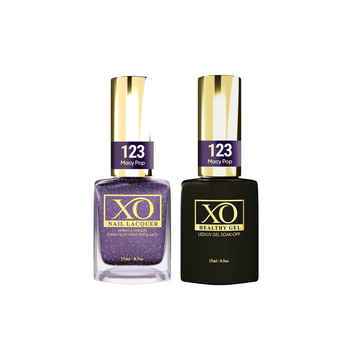 XO Gel Duo (Gel & Lacquer) - Macy Pop - 123-XO- Nail Supply American Gel Polish - Phuong Ni