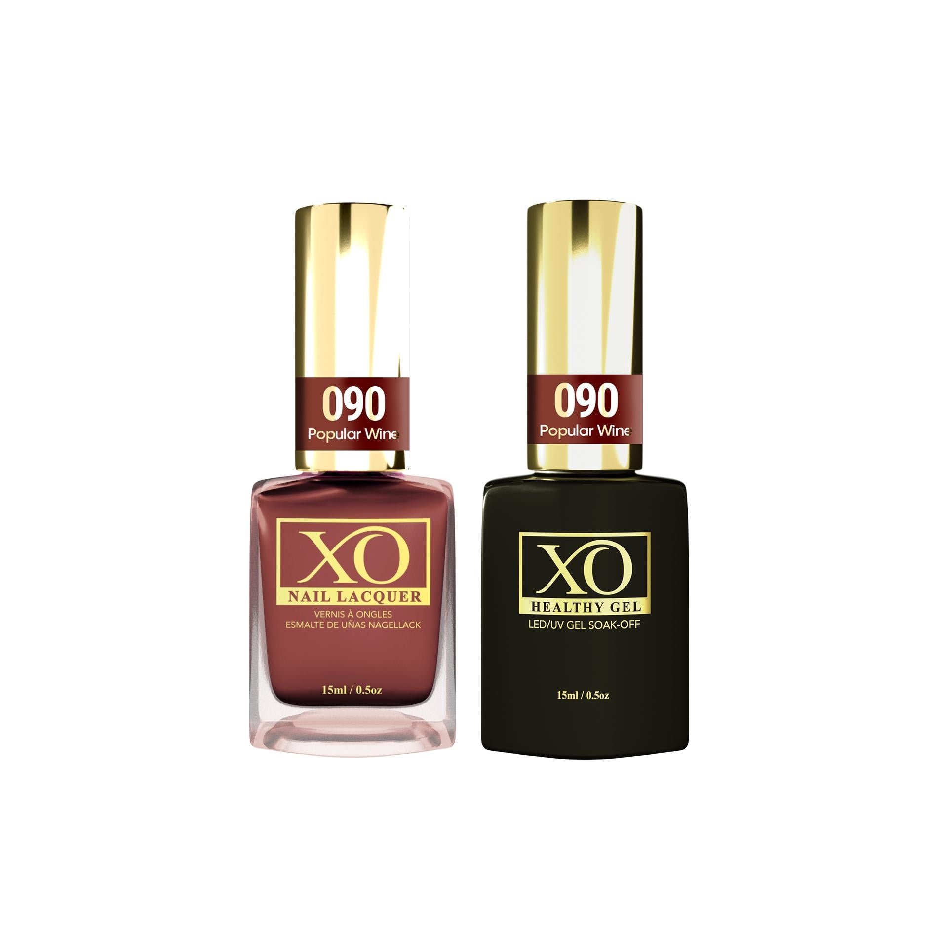 XO Gel Duo (Gel & Lacquer) - Popular Wine - 090-XO- Nail Supply American Gel Polish - Phuong Ni