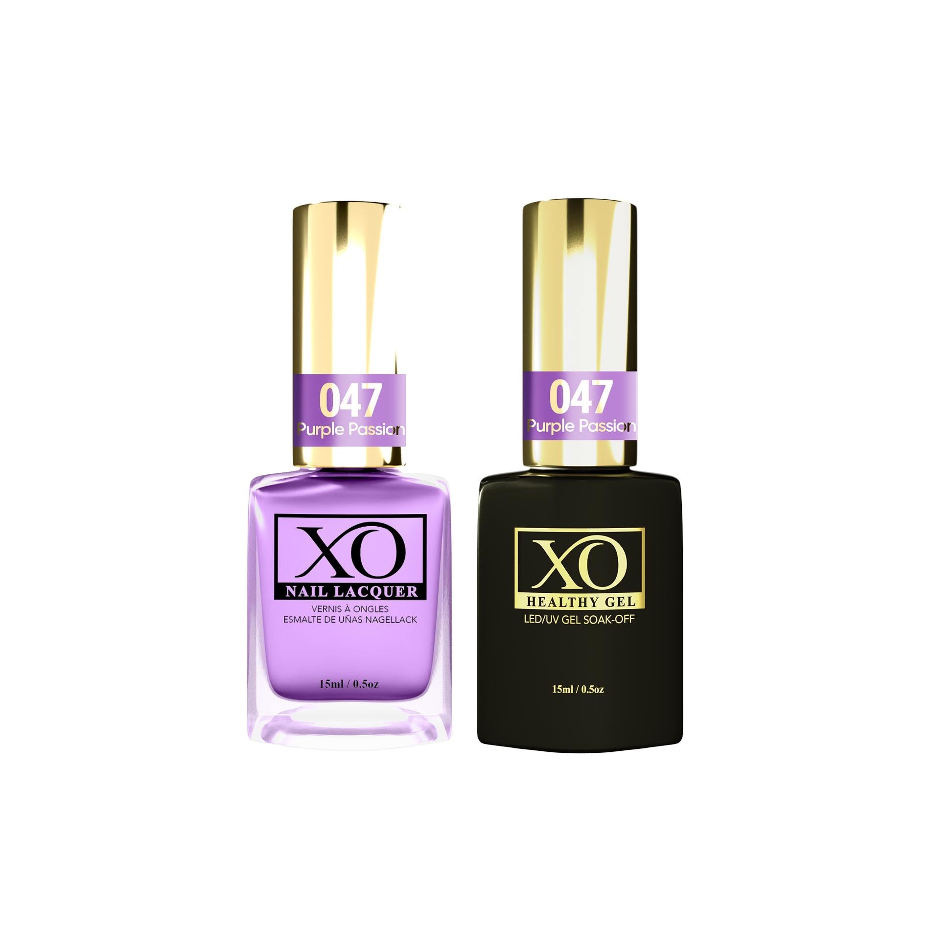 XO Gel Duo (Gel & Lacquer) - Purple Passion - 047-XO- Nail Supply American Gel Polish - Phuong Ni