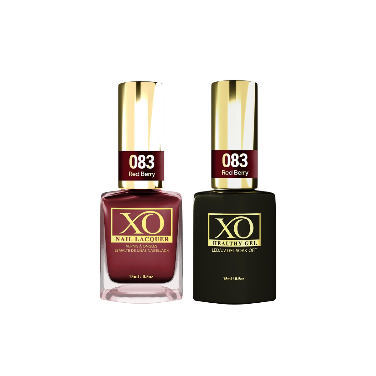 XO Gel Duo (Gel & Lacquer) - Red Berry - 083-XO- Nail Supply American Gel Polish - Phuong Ni