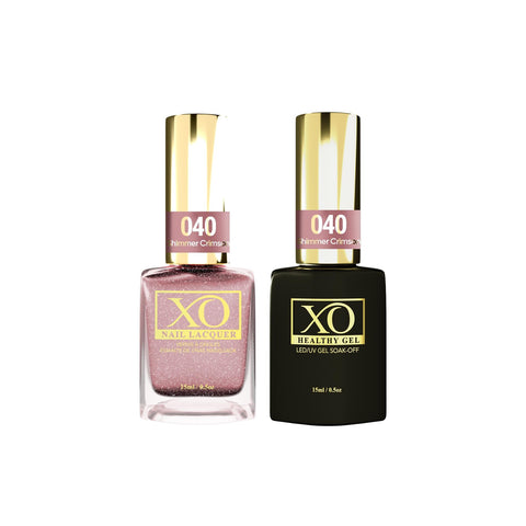 XO Gel Duo (Gel & Lacquer) - Shimmer Crimson - 040-XO- Nail Supply American Gel Polish - Phuong Ni