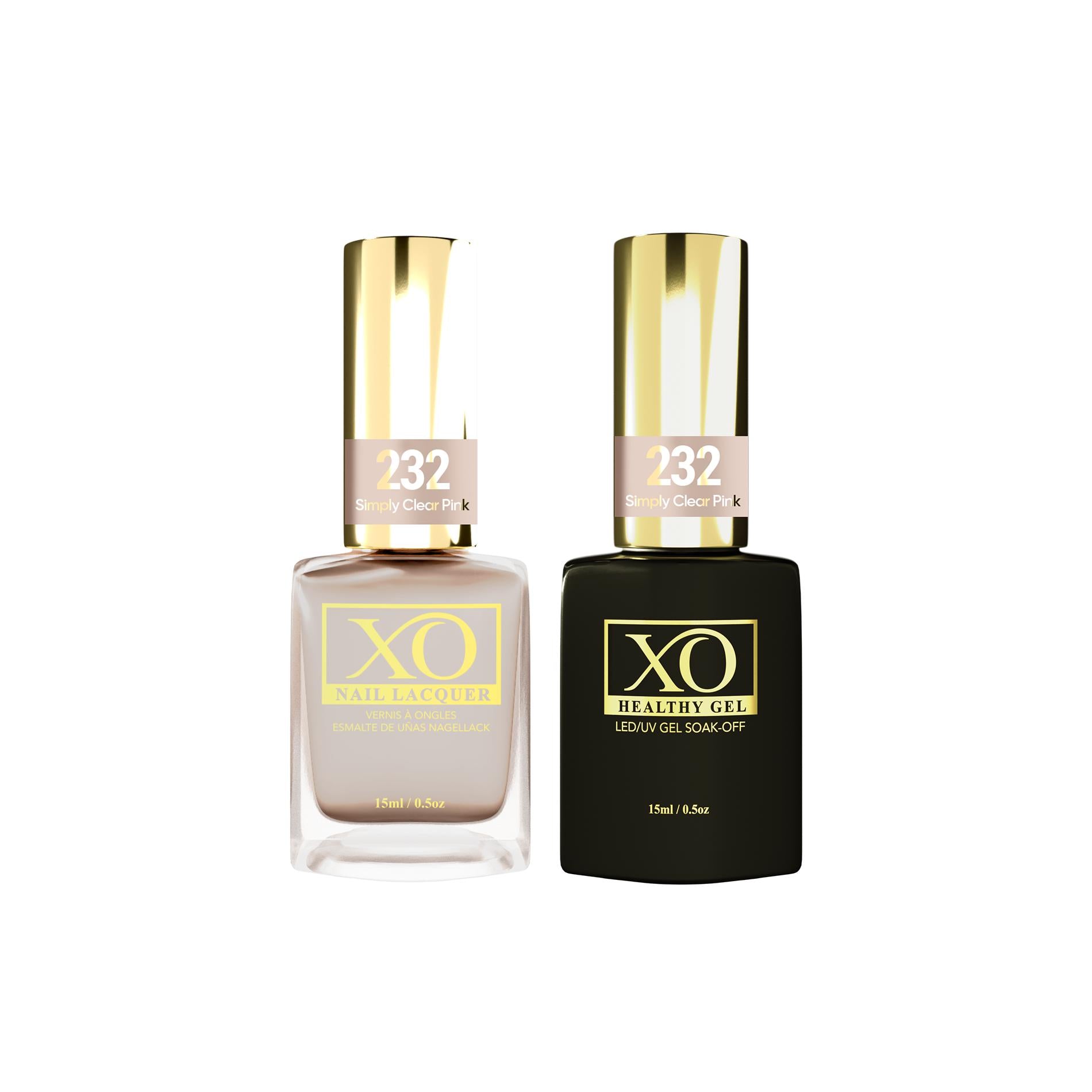 XO Gel Duo (Gel & Lacquer) - Simply Clear Pink - 232-XO- Nail Supply American Gel Polish - Phuong Ni