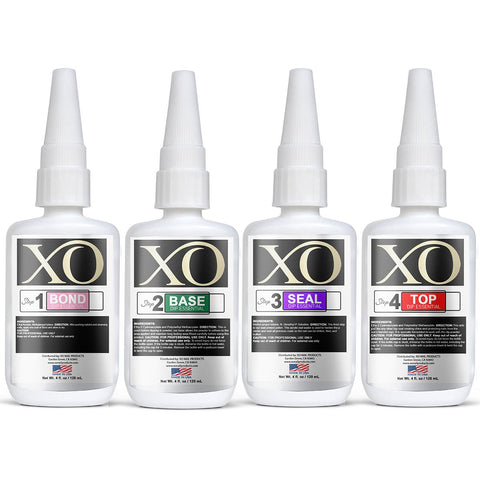XO Liquid Dip - Bond / Base / Seal / Top Refill (4oz/120ml)-XO- Nail Supply American Gel Polish - Phuong Ni